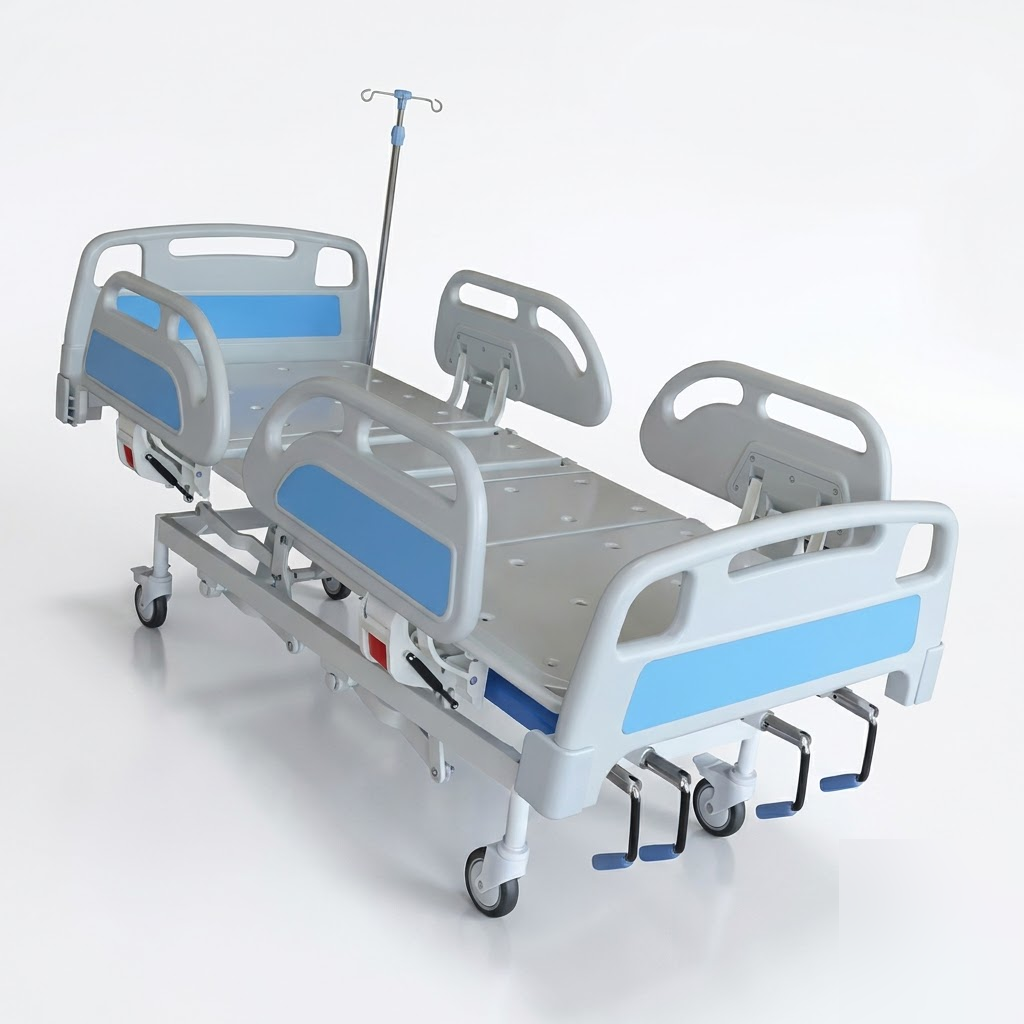 [AJK-HOFU-4608] AJKANT 5 FUNCTION ICU BED (ABS PANELS) (Model: AJK-HOFU-4608)