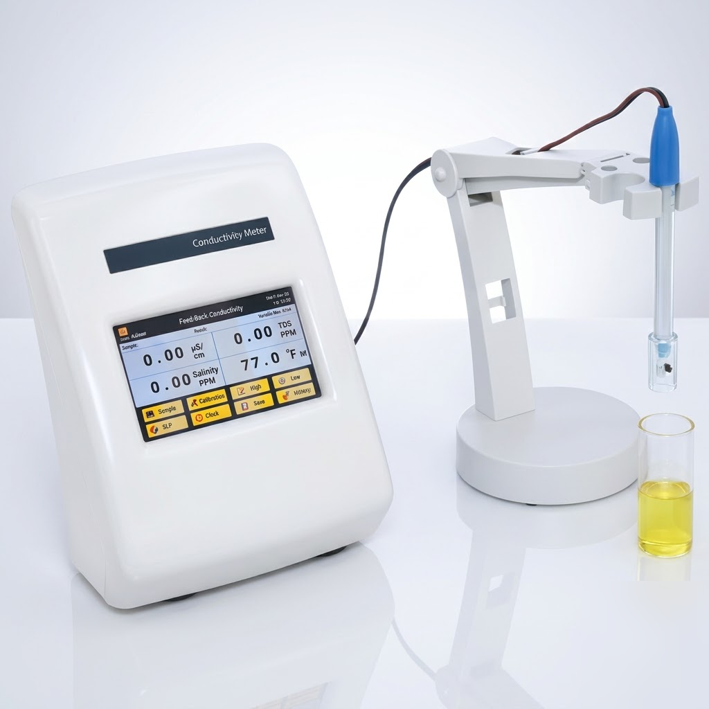 [AJK-ANEQ-2648] AJKANT Touch Screen Microprocessor Conductivity TDS Salinity Temperature Meter (Model: AJK-ANEQ-2648)