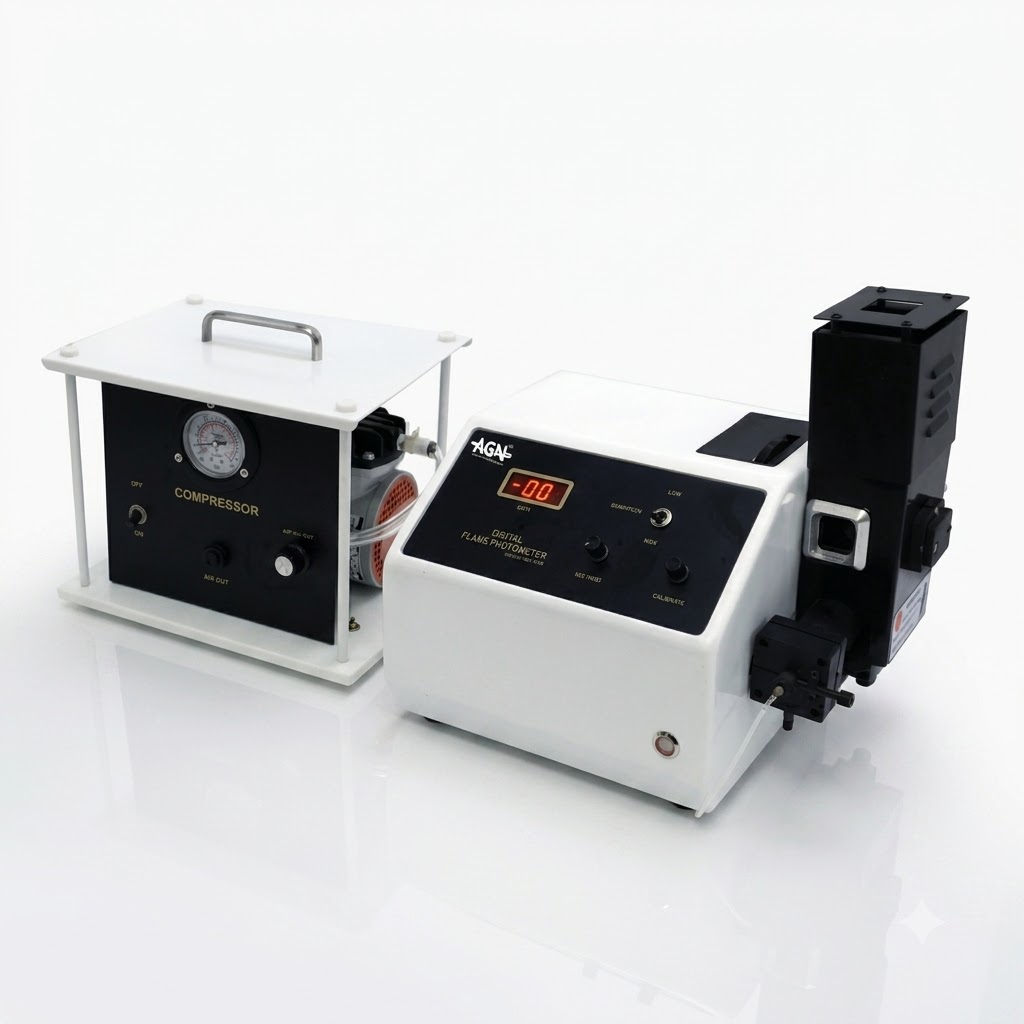 AJKANT Digital Flame Photometer Dual Channel (Model: AJK-FLPH-2296)